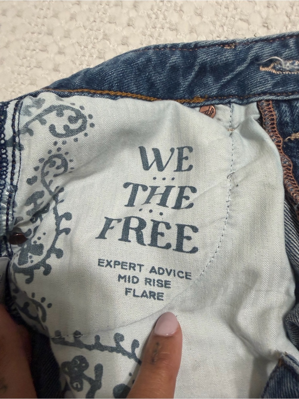 We The Free Mid-Blue Wide Leg Jeans - Picture 7 of 14